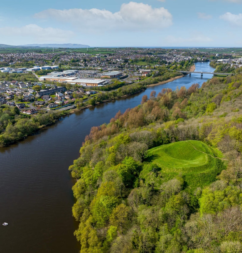 Aerial view of Derry, Northern Ireland.